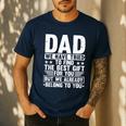 Cool Dad Art For Father Dad Stepfather From Son Daughter Men's Casual T-Shirt Navy