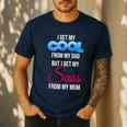 I Get My Cool From My Dad But I Get My Sass From My Mom Men's Casual T-Shirt Navy