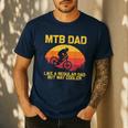Cool Mountain Biking For Dad Father Biker MTB Bicycle Bike Men's Casual T-Shirt Navy