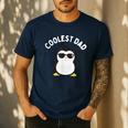 The Coolest Dad Cool Penguin By Dangerous Dad Men's Casual T-Shirt Navy