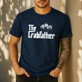 Crab Fishing Dad The Crabfather Men's Casual T-Shirt Navy