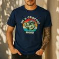 In A Crappie Mood Retro Fishing Sarcastic Dad Men's Casual T-Shirt Navy