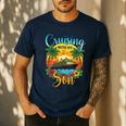 Cruising With My Son Mom Dad Cruise Vacation Matching Men's Casual T-Shirt Navy
