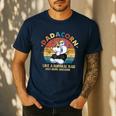 Cute Dadacorn Like A Normal Dad Only More Awesome Daddy Men's Casual T-Shirt Navy