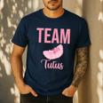Cute Team Tutus Gender Reveal For Mom And Dad Men's Casual T-Shirt Navy