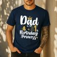 Dad Of The 1st Birthday Princess Girl 1 Years Old B-Day Men's Casual T-Shirt Navy