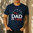 Dad Of 2 Boys Fuel Gas Gauge Father Of Two Sons Men Men's Casual T-Shirt Navy