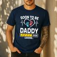 Dad To Be 2026 Loading Dad Est 2026 Promoted To Daddy Men's Casual T-Shirt Navy