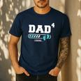 Dad 4 Fourth Time Dad Dad Of Four Men's Casual T-Shirt Navy