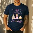 Dad 5th Birthday Her Royal Fiveness Princess Matching Men's Casual T-Shirt Navy