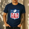 Dad American Football Happy Birthday Family Matching Retro Men's Casual T-Shirt Navy Dad American Football Happy Birthday Family Matching Retro Men's Casual T-Shirt Navy