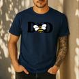 Dad Bee Cute Beekeeping 1st Birthday Matching Family Dada Men's Casual T-Shirt Navy
