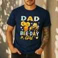 Dad Of The Bee-Day Girl Bee Birthday Party Men's Casual T-Shirt Navy