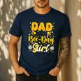 Dad Of The Bee Day Girl Flower Birthday Family Matching Men's Casual T-Shirt Navy