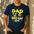Dad Of The Bee Day Girl Hive Party Matching Birthday Sweet Men's Casual T-Shirt Navy