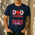 Dad Of The Berry First Birthday Girl Sweet Strawberry Men's Casual T-Shirt Navy