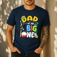 Dad Of The Big One Fishing Birthday Boy Family Party Men's Casual T-Shirt Navy