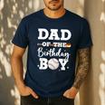 Dad Of The Birthday Boy Baseball Bday Family Men's Casual T-Shirt Navy Dad Of The Birthday Boy Baseball Bday Family Men's Casual T-Shirt Navy