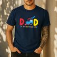 Dad Of The Birthday Boy Choo Choo Train Family Matching Men's Casual T-Shirt Navy