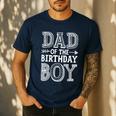 Dad Of The Birthday Boy Father Papa Family Matching Men's Casual T-Shirt Navy