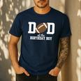 Dad Of The Birthday Boy Football Lover First Birthday Party Men's Casual T-Shirt Navy