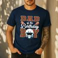 Dad Of The Birthday Boy Football Party Family Matching Men's Casual T-Shirt Navy