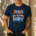 Dad Of The Birthday Boy Matching Family Blippy Men's Casual T-Shirt Navy