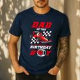 Dad Of The Birthday Boy Pit Crew Race Car Matching Family Men's Casual T-Shirt Navy