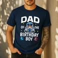 Dad Of The Birthday Boy Police Car Policeman Police Officer Men's Casual T-Shirt Navy Dad Of The Birthday Boy Police Car Policeman Police Officer Men's Casual T-Shirt Navy