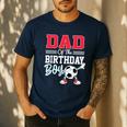Dad Of The Birthday Boy Shirt Soccer Party Family Daddy Men's Casual T-Shirt Navy