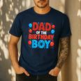Dad Of The Birthday Boy Spider Web Party Men's Casual T-Shirt Navy