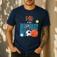 Dad Of The Birthday Boy Sports Matching Family Men's Casual T-Shirt Navy