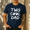 Dad Of The Birthday Boy Two Cool 2nd Bday Family Matching Men's Casual T-Shirt Navy