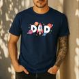 Dad Of The Birthday Boys Space Astronaut 1st Birthday Family Men's Casual T-Shirt Navy