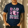Dad Of The Birthday Cow-Girl Rodeo Cowgirl Bday Men's Casual T-Shirt Navy