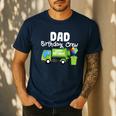Dad Birthday Crew Garbage Truck Birthday Party T-Shirt Men's Casual T-Shirt Navy