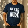 Dad Of The Birthday Dude Dad Of The Birthday Boy Men's Casual T-Shirt Navy Dad Of The Birthday Dude Dad Of The Birthday Boy Men's Casual T-Shirt Navy