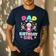 Dad Of The Birthday Girl Candy Family Bday Party Men's Casual T-Shirt Navy