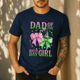 Dad Of The Birthday Girl Coquette Matching Family Party Men's Casual T-Shirt Navy
