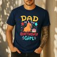 Dad Of The Birthday Girl Kids Cute Capybara Bday Family Men's Casual T-Shirt Navy