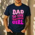 Dad Of The Birthday Girl Party Girls Daddy Birthday Party Men's Casual T-Shirt Navy
