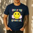 Dad Of The Birthday Girl Retro Family Matching Party Bday Men's Casual T-Shirt Navy