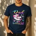 Dad Of The Birthday Girl Rolling Skate Family Matching Men's Casual T-Shirt Navy