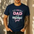 Dad Of The Birthday Girl Shirt Winter Onederland Family Men's Casual T-Shirt Navy