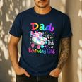 Dad Of The Birthday Girl Skater Roller Skate Family Party Men's Casual T-Shirt Navy