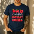 Dad Of The Birthday Girl Strawberry Family Matching Men's Casual T-Shirt Navy