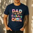 Dad Of The Birthday Ice Cream Family Matching Party Men's Casual T-Shirt Navy