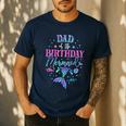 Dad Of The Birthday Mermaid Party Matching Family Daddy Men's Casual T-Shirt Navy