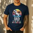 Dad Of The Birthday Party Outfit Dinosaur Daddy Men's Casual T-Shirt Navy