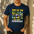 Dad Of The Birthday Scientist Matching Science Birthday Men's Casual T-Shirt Navy